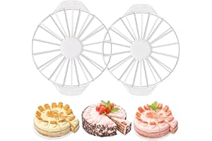 MLZTINGR 2 Torte Taglio Torta, Separatore Torta, Aiuto al Taglio Torta, Coltello da Torta in Acciaio Inossidabile, Separatore di Fondo Torta, Verstellbarer Kunststoff-Kuchen-Slicer