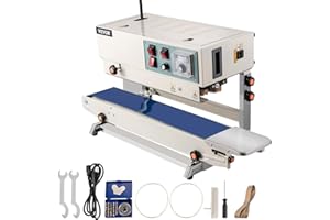 BuoQua Macchina Sigillatrice Automatica Verticale, Potenza 750W Sigillatrice Automatica Continua per Sigillo di Sacchetti di Plastica, Sacchetti di Alluminio, Sacchetti Composti e Sacchetti di Carta