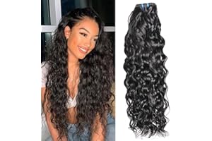 LADIARYF Ladiary Tissage Bresilien en lot 100% Meches Cheveux Naturel Brésilienne Water Wave Hair BundlesTissage Naturel Couleur 1 faisceaux 18 pouce