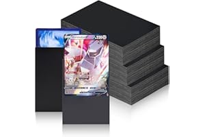 Niaetuto 300pcs Buste Proteggi Carte, Bustine Protettive 66 * 91mm Card Sleeves, Transparent Custodie per Carte Standard, Nero Soft Sleeves per Carte, Carte Magic