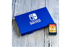 DERCLIVE Nintendo Switch 6-Slots Aluminium Metal Game Card Cartouche Cartouche Case de Rangement Bleu