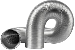 REPA MARKET Wąż aluminiowy DN 100 mm / 10 cm / 4 cali, wąż aluminiowy, elastyczny wąż wentylacyjny, 1,5 m.