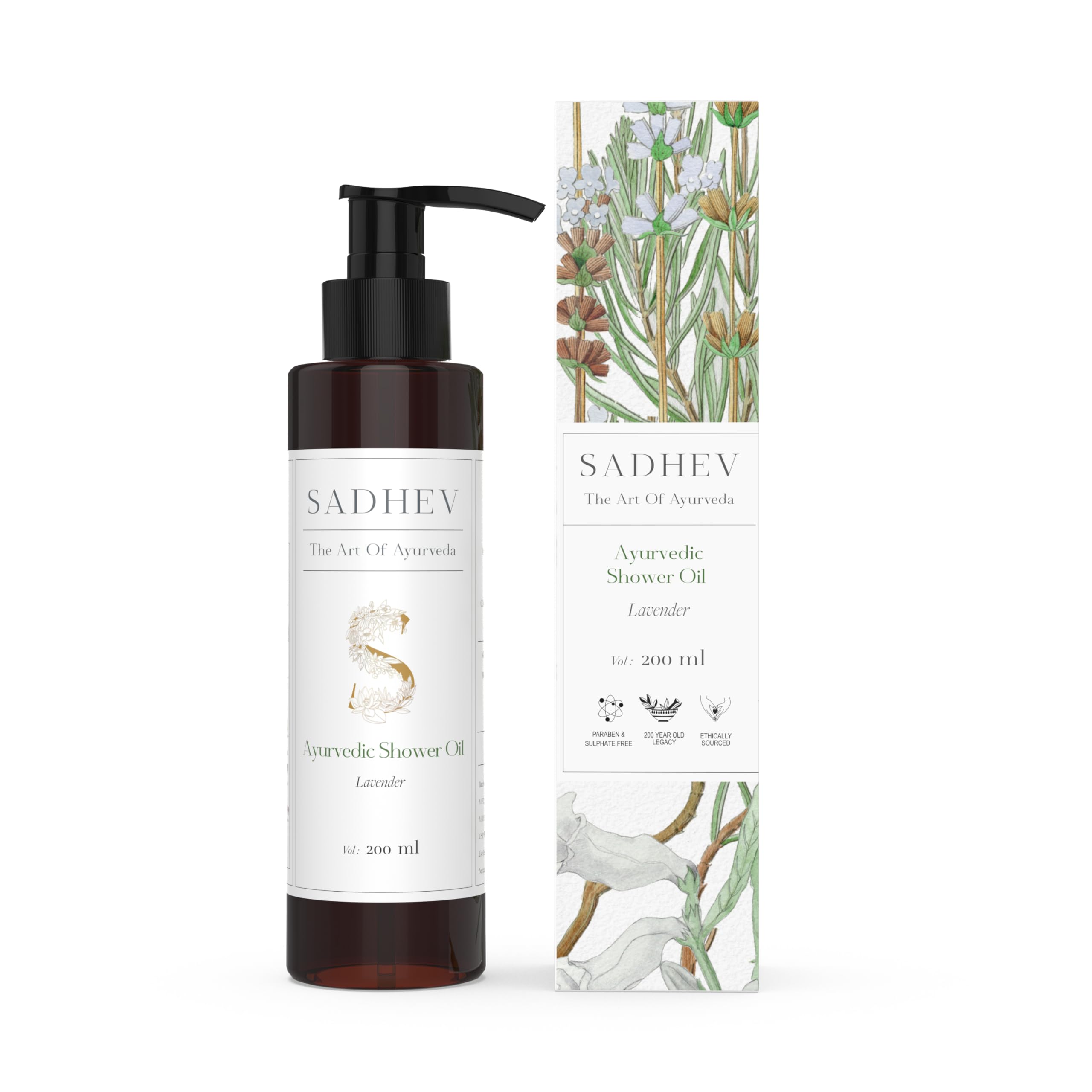 Sadhev�s Lavender Shower Oil - 200ml