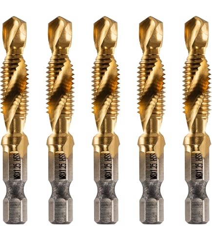 TA-VIGOR 2-Pack 8-32 UNC Spiral Point Taps – HSS Titanium Coated, H2 Tolerance, Right Hand – For Through-Hole Threading In Steel, Aluminum & Plastics