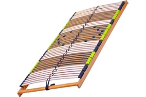 DaMi 7-Zonen Lattenrost Relax NV 90x200cm I mit 6 Härtestufen, Made in Germany, Buche & Birke, 42 Federholzeisten, Bett Lattenrahmen zur Selbstmontage, Bettrost extrem hochwertig & stabil