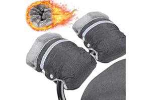 Handwärmer Kinderwagen, MIVITOOM Muff Kinderwagen mit warme Fleece und Baumwolle Innenseite, Zubehör für Kinderwagen, Winddicht Stroller Handmuff Universalgröße für Kinderwagen Buggy