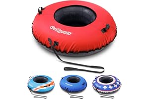 GoSports 44" Heavy Duty Winter Snow Tube with Premium Canvas Cover - Commercial Grade Sled - Choose Your Style