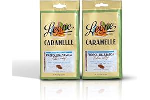 PASTIGLIE LEONE Leone dal 1857 - Caramelle Senza Zucchero Propoli Balsamica - Senza Glutine - 2 Sacchetti Caramelle Dure da 125g (2 x 125g)