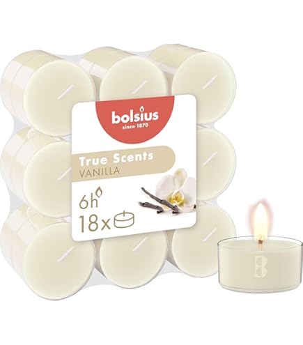 Candele Profumate Bolsius True Scents - Set 18 Pezzi, Melograno, 4 Ore Di Durata, Cera Vegana - Foto 8