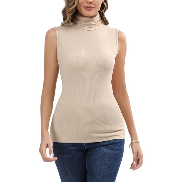 Pull Col Roulé Femme Manches Courtes - Coton Élasthanne - Coupe Ajustée Moderne - Basique Vintage Printemps Automne