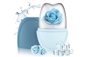 Hianjoo Ice Roller, Eisroller für Gesicht und Augen, Ice Roller Gesicht für Augenschwellungen, Gesichtsmassagegerät für die Frau, Silikon Eis Gesichtsroller - Blau