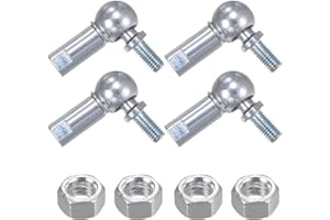 Anhoer 4Pcs M5 Angle Ball Joint M5*0.8 Ball Head Joint Rod End Bearing Ball Socket Universal Joints A3-Steel Self-lubricating Ball Socket End Fitting