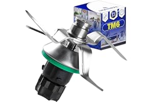 MONTERAL Juego de Cuchillas para Thermomix TM6 con Junta - Cuchilla está Hecho de Acero Inoxidable para Vorwerk Robot de Cocina - Garantía de 10 Años