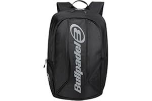 Bullpadel - Avant Black Padel Backpack, Ergonomic Sports Backpack, with Ventilated Shoe Compartment, Multiple Pockets, Padded Handles and Stylish, Functional and Resistant Design