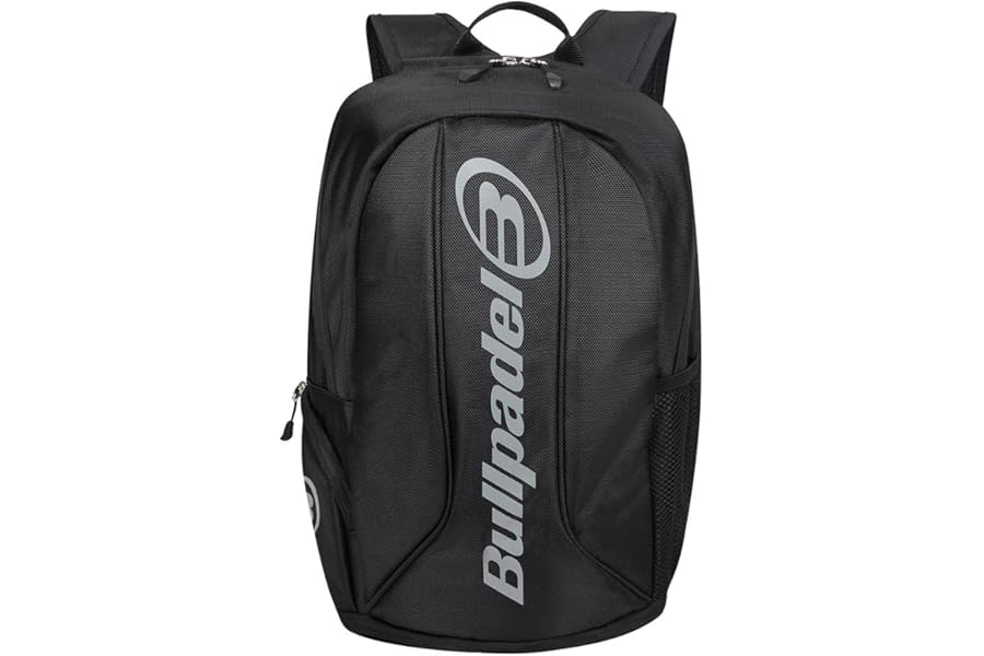 Bullpadel Avant-Padel Black Ergonomic Backpack with Ventilated Shoe Compartment, Multiple Pockets, Padded Handles and Stylish, Functional and Sturdy Design