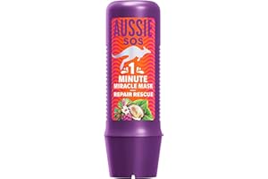 Aussie SOS 1 Minute Miracle Repair Rescue Mask 250ml to Deeply Nourish Dry, Damaged Hair