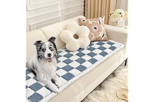 Maxetodo Dog Sofa Cover 70X150cm,Washable Pet Sofa Protector for Large Dogs,Non-Slip Plaid Flannel Couch Cover,Reversible Protector for Furniture from Scratches,Hair,Mess