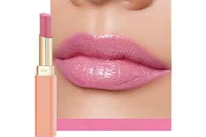 Oulac Barra de Labios Nutritiva Rosa, Nutre y Suaviza, Textura Cremosa e Hidratante, Cuidado Hidratante, Bálsamo Labial con Color, Hidrata y Rellena Los Labios secos,Vegan 07 First Love