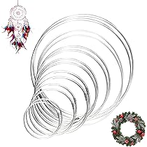 Anelli Acchiappasogni 20 Anelli Metallici Per Acchiappasogni - Cerchi In Metallo Dorato Fai Da Te, Diametri 3.5-20 Cm Cerchio Metallo 30cm