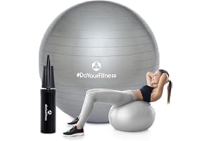 #DoYourFitness® x World Fitness WFX Ballon de Gymnastique »Orion« avec Pompe/Ballon de Fitness Robuste et écologique/idéal pour la Gymnastique, Le Yoga & Le Fitness/Taille : 55 cm/différents Couleurs