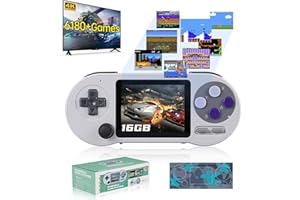 VAOMON Handheld Game Console - Nostalgia Stick Game 2023 New Wireless Retro Game Console,SF2000 3.0 Inch IPS Screen Handheld Game Station 16G TF Card,6100 +Classic Game