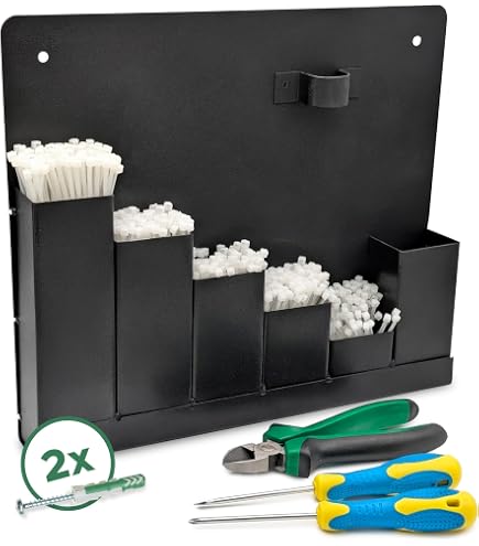 Zako-binder Kabelbinder Wandhalter Sortiment | Praktischer Kabelbinder Halter für verschiedene Größen | Ideal für Kabelmanagement und Befestigungen