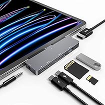 USB C Hub für iPad Pro, 7-in-1 Adapter für iPad Pro M4 M2 M1 13