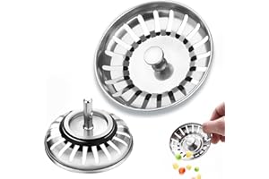 DGSLWH 2 sztuki filtra kuchennego, zatyczka, sitko spustowe, korek kosz z nierdzewnej stali, nadaje się do kuchni i łazienki, zapach (średnica 8 cm)