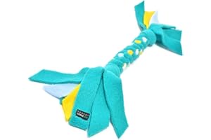 DogDirect London, DOG TOY, PUPPY TOYS, TUG Toy FLEECE Spots, DOG ROPE TOY, TUGGER, perfect for DOG TRAINING, TUGS, SOFT and FLEXIBLE TUG ROPES, HAND MADE (Small, Ocean) KRS2