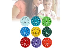 Emafymb 9 Stück Mathe Fidget Spinners, Math Fact Fidget Spinner, Lindert Stress Zappelspielzeug, Pädagogisch Mathematik Lernspiel Puzzle Spielzeug, Montessoris Number Fidget Spinner für Mathe Spiel