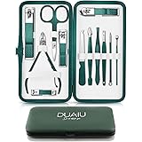 DUAIU Set Manicure,12 Pezzi Tagliaunghie Set Professionale,Kit Manicure Pedicure,Kit per Unghie in Acciaio Inox,Set di Taglia