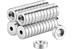 calamite potenti LDUDU neodimio extra forte con foro, 10x3mm N42 svasatura diametro 3mm piccolo forte magneti per lavagna magnetica frigorifero magnet board ufficio cucina magazzino (50 pezzi)