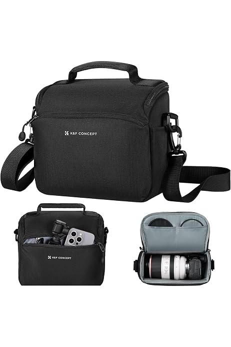 Housse Compacte Anti-chocs Pour Appareil Photo - Tissu Oxford - Protection étanche - Noir/Gris - 2