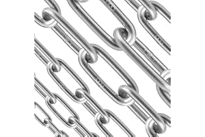 BIBA Edelstahl V4A Kette 4 mm 5 Meter rostfrei Lang gliedrig Halsband für Männer Frauen Rundstahlkette in vielen Stärken und Längen Stückware Meterware Gliederkette poliert Dekokette DIN 763