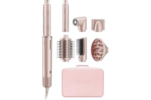 7MAGIC 7 in 1 Air Styler, Asciugacapelli Ionico, Spazzola Ad Aria Calda, Spazzola Lisciante, Arricciacapelli Automatico, Modellatori Multifunzione, Nessun Danno da Calore, con Custodia da Viaggio