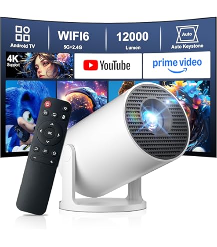 WiMiUS Projector with WiFi and Bluetooth, Native 1080P Projector
