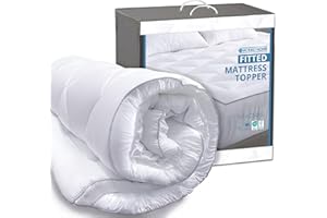 Acrali Home Fitted Mattress Topper Double Bed Deep Pocket 40cm Double Mattress Topper Quilted, Non-Slip Mattress Toppers Double Size Bed for Sofa Bed Campervan, Breathable Bed Topper Double(137X190cm)