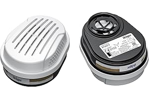 Dräger X-plore A2 P3 Filtry bagnetowe | 2 wymienne wkłady filtrujące odpowiednie do masek oddechowych X-plore 3300, 5500 | ochrona przed farbami w sprayu, azbestem, pestycydami