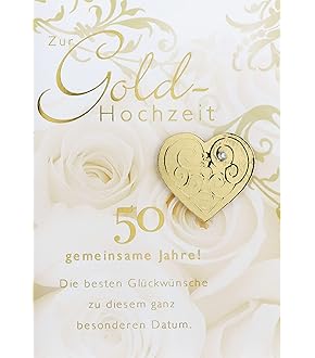 LOHAME Goldhochzeit Geldgeschenk - Kreatives Holz Geschenk Für 50. Hochzeitstag