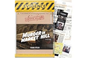 Unsolved murder mystery game - Cold Case Files Investigation - CRYPTIC KILLERS - Detective Evidence & Crime File - individuals, date nights & party games- "Murder in Market Hill"