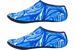 FILOEEX Water Socks for Men Women,Short Water Socks for Swimming,Diving Socks with Rubber Sole,Anti-Slip Water Sock