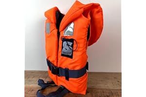 Secumar - Chaleco Salvavidas para Niños, Naranja, Unisex, Clip, Ergonómico