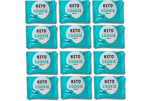 Keto Collective Keto Cookies I 1.5g Net Carbs I 30g x 12 I Keto Snacks I Low Sugar I Made with Real Butter I High Fibre I Low Carb Snacks, Gluten Free Cookies (Vanilla)