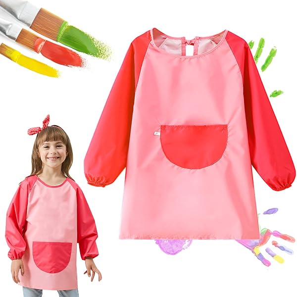 Kinderschürzen-Set – 3 Stück, Wasserdicht, Aus EVA, 49x38 Cm, Mit Süßen Cartoon-Mustern