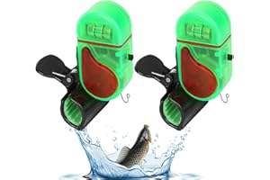 SKUDA picadura Pesca,Alarma electrónica Sensible del Sonido la picadura Pesca - Indicador electrónico Sensible Sonido mordedura Pesca, 2 uds., para bagre