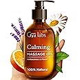 Gya Labs Calming Massage Oil for Sore Muscles - Spa Quality Sore Muscle Massage Oil - Warming Massage Oil & Body Massage Oil for Men & Women - 100% Natural (200 ml)