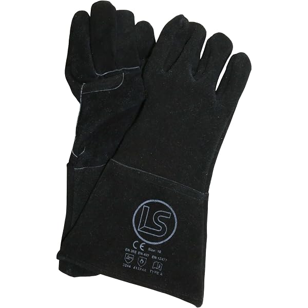 Stovax Black Heat Resistant 100% Leather Gloves : Amazon.co.uk: DIY u0026 Tools