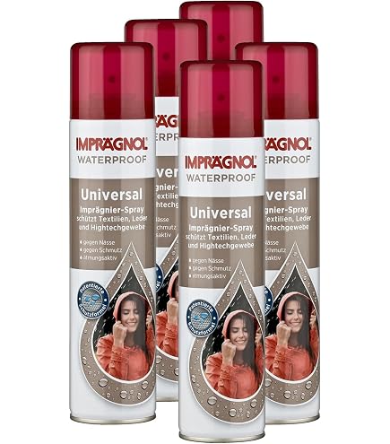 6x Imprägnol Waterproof 100% Senza PFC - Protettivo Per Tessuti, Pelle E High-tech