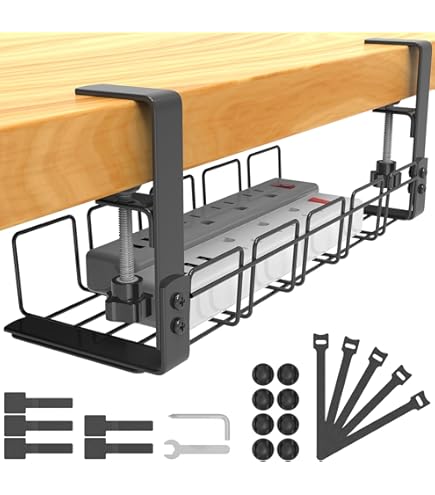 ASelected Set van 3 kabelboxen zwart, grote kabelorganizer box met houten deksel voor kabels, grote en kleine kabelmanagement box adapter, stekkerdozen, kabels verstopbox