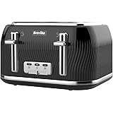 Breville Flow 4-Slice Toaster with High-Lift and Wide Slots | Black [VTT890]